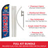 Star Smog Check Windless Banner Flag & Pole Kit