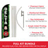 Delta 8 Sold Here Windless Banner Flag & Pole Kit