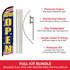 Now Open (Patriotic) Windless Banner Flag & Pole Kit