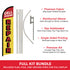 Cell Phone Repair (Letters) Windless Banner Flag & Pole Kit
