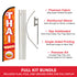 Thai Food Windless Banner Flag & Pole Kit