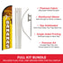 Frozen Bananas Windless Banner Flag & Pole Kit