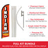 Indian Food Windless Banner Flag & Pole Kit
