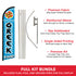 Greek Food Windless Banner Flag & Pole Kit