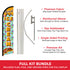Fried Ice Cream Windless Banner Flag & Pole Kit