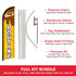 Poutine Windless Banner Flag & Pole Kit