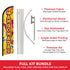 Mangonadas Windless Banner Flag & Pole Kit