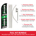 Water & Hand Pipes Windless Banner Flag & Pole Kit
