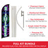 E-Juices Windless Banner Flag & Pole Kit