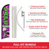 Vape Shop (Purple & Green) Windless Banner Flag & Pole Kit