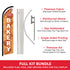 Bakery (White) Windless Banner Flag & Pole Kit