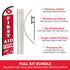 First Aid Station Windless Banner Flag & Pole Kit