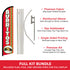 Burritos (Red) Windless Banner Flag & Pole Kit