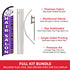 Hair Salon (Purple) Windless Banner Flag & Pole Kit