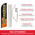 Pumpkins (Black) Windless Banner Flag & Pole Kit