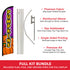 Pumpkins (Purple) Windless Banner Flag & Pole Kit