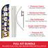 Bagels Windless Banner Flag & Pole Kit