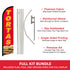 Tortas (Red & Yellow) Windless Banner Flag Kit