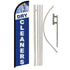 Dry Cleaners (Blue) Windless Banner Flag & Pole Kit
