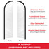 White Solid Color Windless Banner Flag