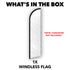 White Solid Color Windless Banner Flag