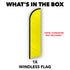 Yellow Solid Color Windless Banner Flag