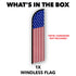 USA 50 Stars Windless Banner Flag