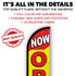 Now Open (Red & Yellow) Windless Banner Flag
