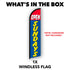 Open Sundays (Red & Blue) Windless Banner Flag
