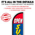 Open Sundays (Red & Blue) Windless Banner Flag