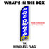 Preowned Cars (Blue & White) Windless Banner Flag