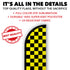Yellow & Black Checkered Windless Banner Flag
