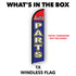 Auto Parts (Red & Blue) Windless Banner Flag