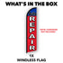 Auto Repair (Red & Blue) Windless Banner Flag