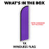 Purple Solid Color Windless Banner Flag