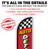 Auto Detailing (Red Checkered) Windless Banner Flag