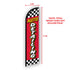 Auto Detailing (Red Checkered) Windless Banner Flag