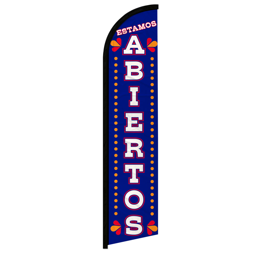 Estamos Abiertos Windless Banner Flag