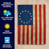 Betsy Ross Vintage Poly-Twill Garden Flag 12.5x18in