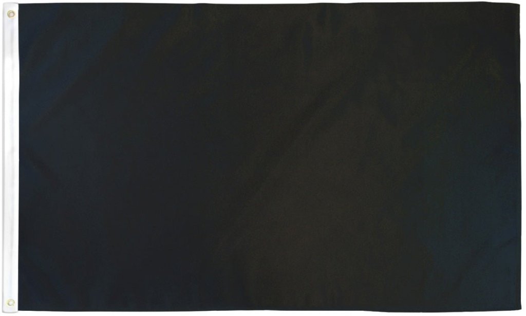 Black Solid Color Flag 2x3ft Poly - Flags Importer
