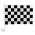 Black & White Checkered Single - Sided Car Flag - Flags Importer