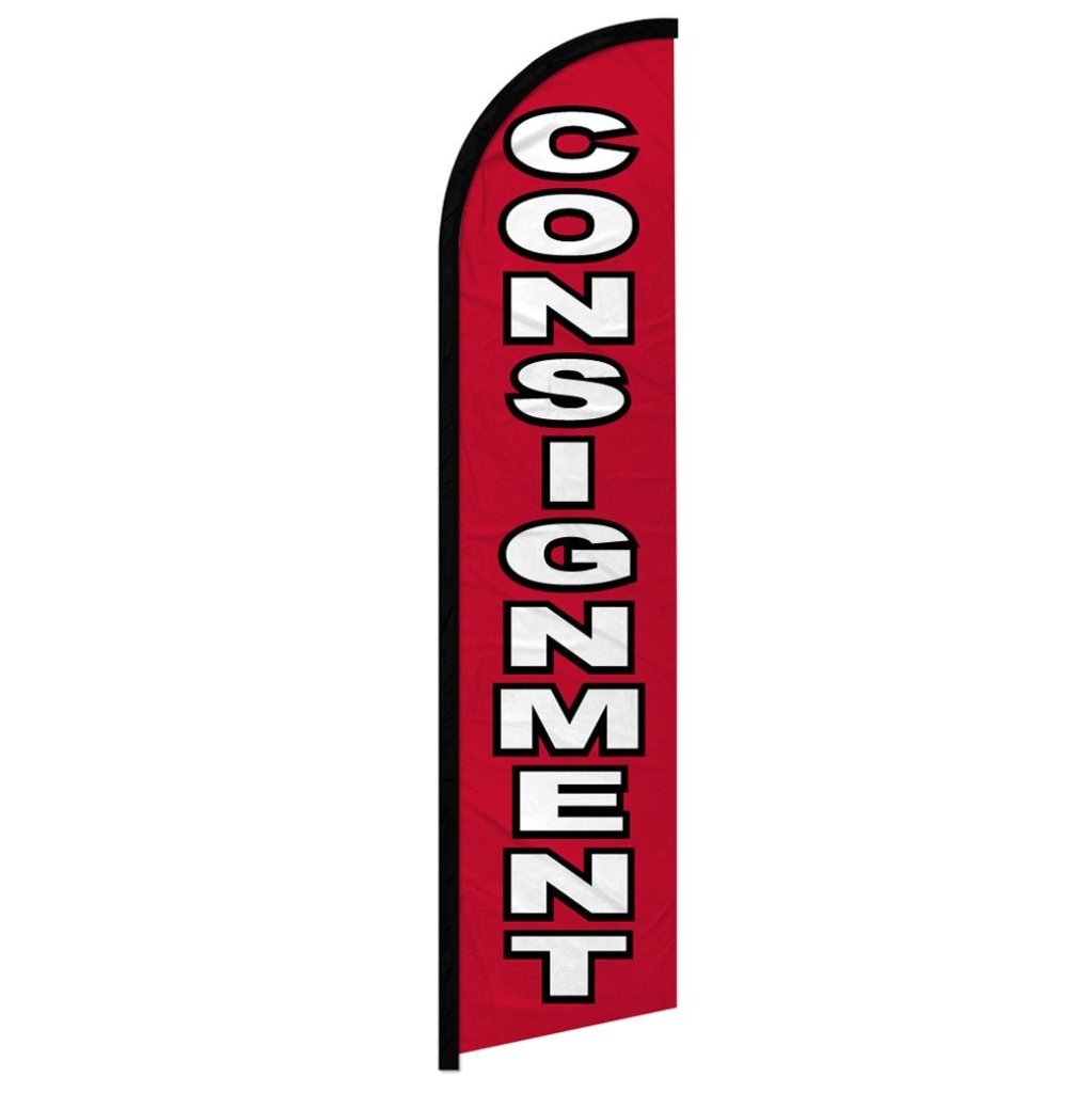 Consignment Windless Banner Flag | Flags Importer | 11.5ft x 2.5ft ...