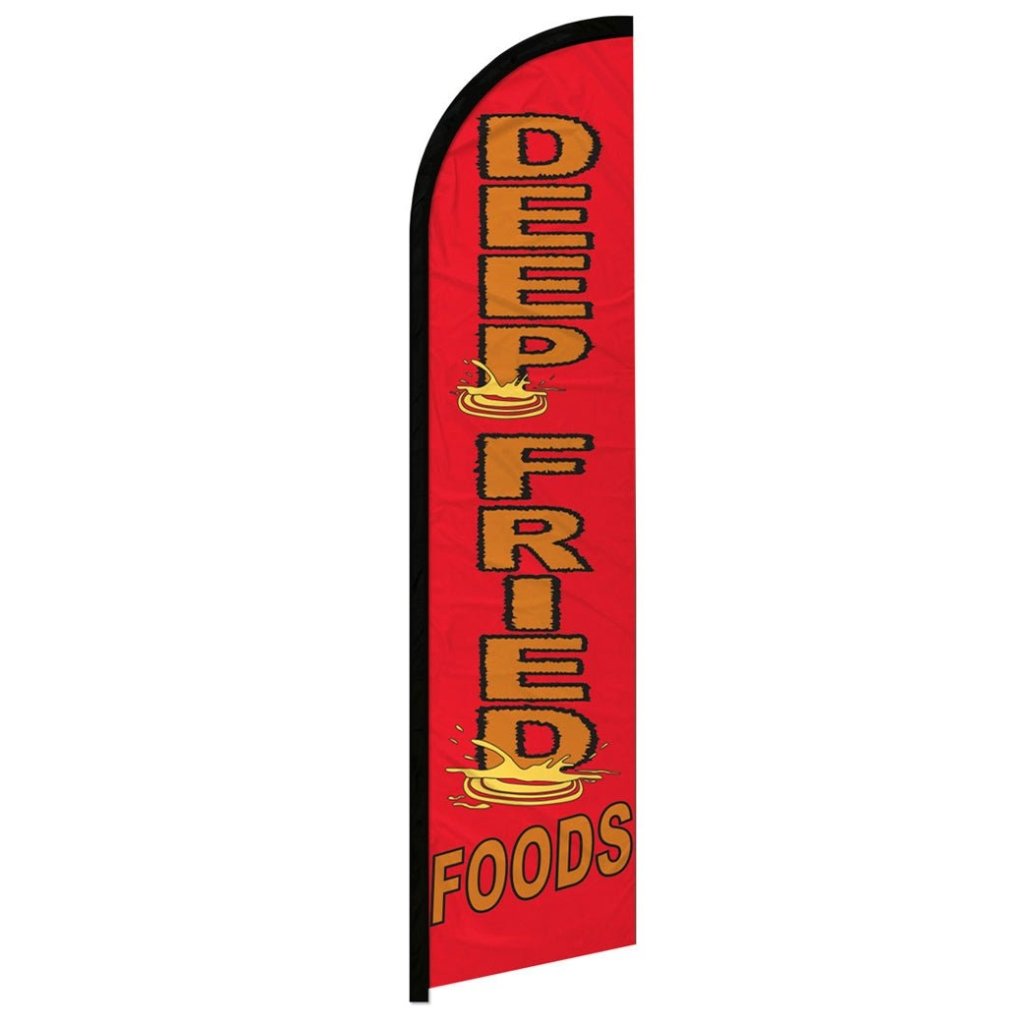 Deep Fried Foods Windless Banner Flag | Flags Importer | 11.5ft x 2.5ft ...