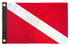 Diver 12x18in Boat Flag