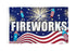 Fireworks (USA) Flag 3x5ft Poly - Flags Importer