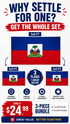 Haiti Heritage Flag Bundle (3-Piece Set) - (1) 3x5ft & (2) 2x3ft Polyester Flags - Vibrant Colors & Durable Grommets - Perfect for Parades, Home Decor & Events