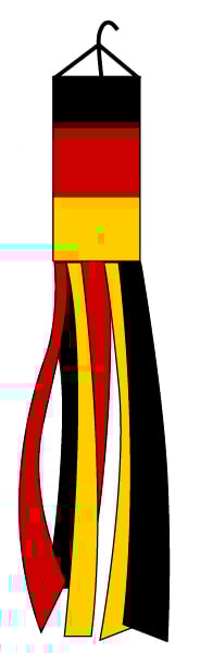 Germany Super Shiny Poly 5ft Windsock - Flags Importer