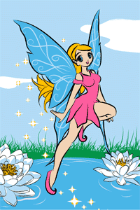 Fairy Garden Printed Polyester Garden Flag 24in by 36in