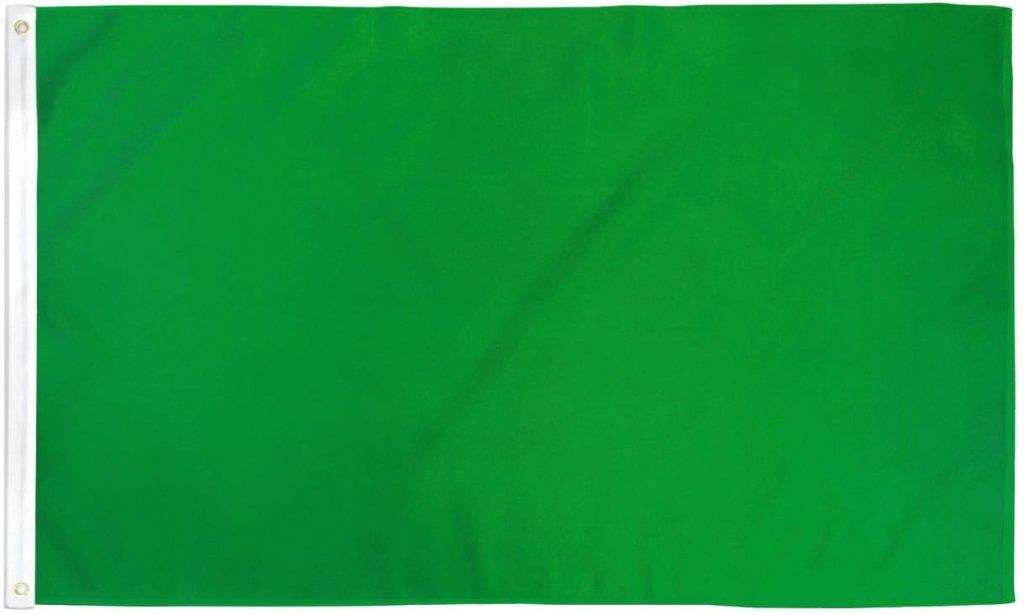 Green Solid Color Flag 3x5ft Poly - Flags Importer
