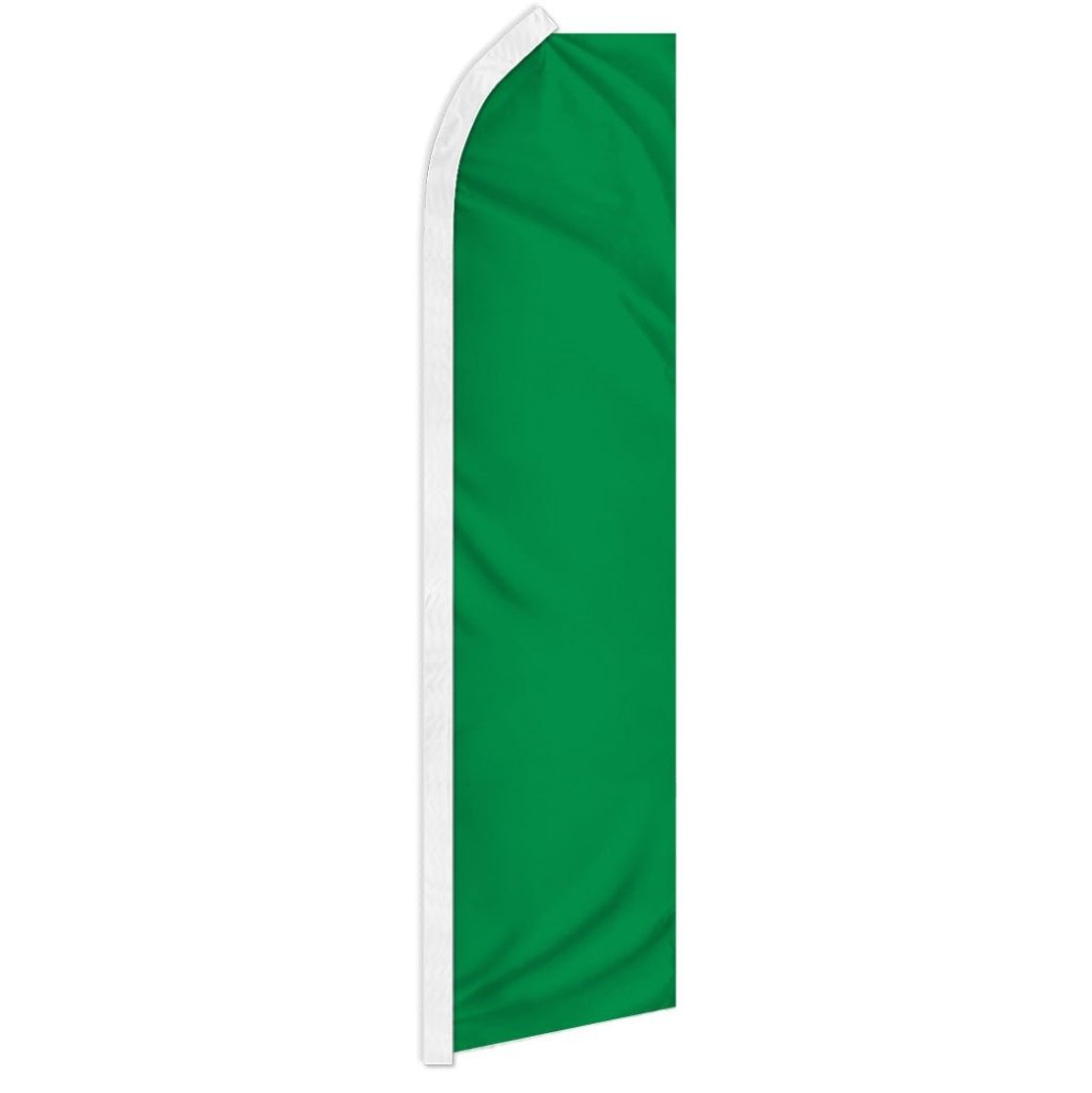 Green Solid Color Super Flag | Flags Importer | 11.5ft x 2.5ft ...